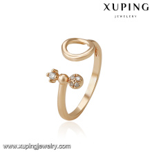 14870 New style high quality fashion women jewelry adjustable 18k gold plated finger ring